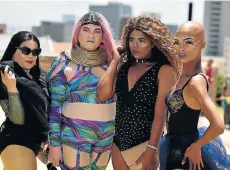  ?? Picture: EUGENE COETZEE ?? OUR PRIDE: From left, Ava-Reece Cole, Katya Mendez, Dakota Demure and Jasmine Maciver turned heads at the NMB Pride 2018 at the Donkin Reserve on Saturday to celebrate the Bay LGBTIQ+ community