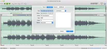  ??  ?? Amadeus Pro enables you to tag individual tracks in a long recording by choosing Sound &gt; Sound Info &gt; Metadata.