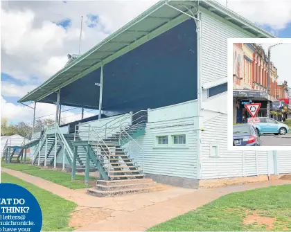  ?? Photo / NZME ?? Architect Paul Marcroft said it was a “no-brainer” to restore the Taihape Memorial Park grandstand.