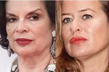 ??  ?? Mini-me: Bianca Jagger, 1, and 45-year-old Jade Jagger – her daughter with Rolling Stone Mick