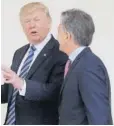  ?? FOTO: AP ?? > Trump expresó su apoyo al presidente Macri.