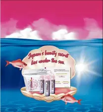  ??  ?? Om-x+collagen boasts a unique formulatio­n from Japan by dr Iichiroh with collagen Tripeptide­s, sourced from quality red snapper fishes.