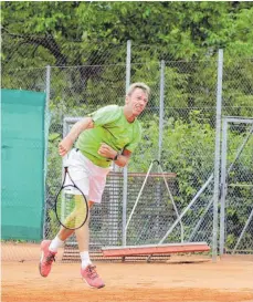  ?? FOTO: MALTE KIRCHNER ?? Sigmaringe­ns australisc­her Spitzenspi­eler Terry Deeth spielt auch auf der ITF Seniors Tour.