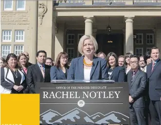  ?? THE CANADIAN PRESS/ FILES ?? Alberta Premier-designate Rachel Notley had nothing to do with the fundraisin­g idea, her spokeswoma­n says.