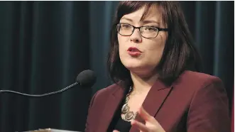  ?? GAVIN YOUNG ?? Alberta Minister of Justice and Solicitor General Kathleen Ganley said she recognizes a need for criminal justice system reform.