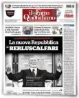  ??  ?? Berluscalf­ari La prima pagina del Fatto di ieri, dedicata alla “conversion­e” del padre di Repubblica