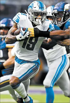  ?? HANNAH FOSLIEN/GETTY ?? St. Rita and NIU product Kenny Golladay leads the Lions with 33 catches this season after having 28 as a rookie last year.