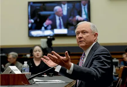  ?? PHOTO: REUTERS ?? US Attorney General Jeff Sessions testifies before a House Judiciary Committee hearing on oversight of the Justice Department yesterday.