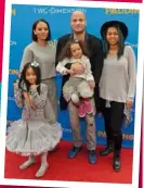  ??  ?? Mel and Stephen with their daughter, Madison (middle), and Mel’s children, Angel, whose dad is American comedian Eddie Murphy (left), and Phoenix, whose father is Dutch backup dancer Jimmy Gulzar.