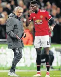  ?? Picture: CHRIS BRUNSKILL LTD/GETTY IMAGES ?? BY THE WAY: Paul Pogba, right, is hinting that he and United manager Jose Mourinho are not seeing eye-to-eye.
