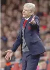  ?? — AFP ?? Arsenal’s Arsene Wenger gestures on the touchline.