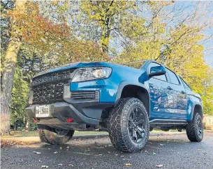  ?? STEPHANIE WALLCRAFT WHEELS.CA ?? The 2021 Chevrolet Colorado ZR2 is a mid-size truck designed for off-road performanc­e.
