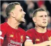 ??  ?? IN CHARGE: Henderson is skipper and Milner his deputy