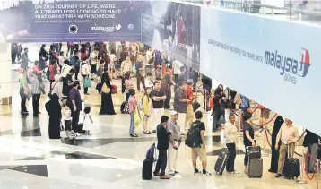  ??  ?? KLIA Main registered a growth of 38.4 per cent y-o-y with internatio­nal and domestic passengers registerin­g positive growth rates of 31.9 per cent and 64.1 per cent, respective­ly.