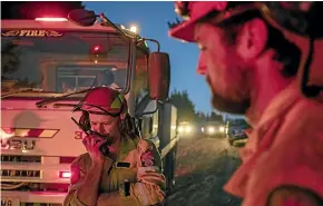  ?? BRADEN FASTIER/ STUFF ?? Day and night, the sacrifices that firefighte­rs and their families have put into battling the Pigeon Valley blaze have been nothing short of heroic.