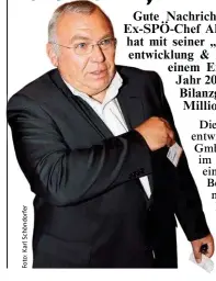  ??  ?? Ex- Kanzler Gusenbauer ( SPÖ) ist unternehme­risch erfolgreic­h.