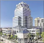  ?? CONTRIBUTE­D ?? The Esperante Corporate Center in downtown West Palm Beach has sold for $491 a square foot, second in price per square foot to nearby Phillips Point, which sold last year for $546 a square foot.