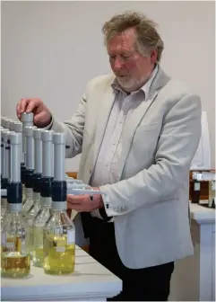  ??  ?? BELOW Professor Conan Fee’s ‘make-your-own’ fragrance system is proving a winner.