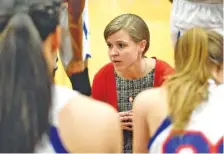  ?? STAFF FILE PHOTO BY ROBIN RUDD ?? Red Bank girls’ basketball coach Bailey McGinnis said Friday’s tournament loss was “a tough game to end on.”