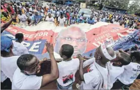  ??  ?? Kicking against critics: Former star footballer George Weah, Fifa’s World Player of the Year in 1995, is one of the frontrunne­rs to succeed Ellen Johnson Sirleaf as Liberian president. Photo: Thierry Gouegnon/Reuters