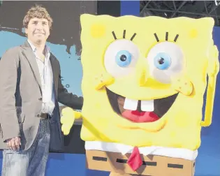  ?? PHOTO: GETTY IMAGES ?? Me and my friend . . . Stephen Hillenburg with his creation, SpongeBob SquarePant­s.