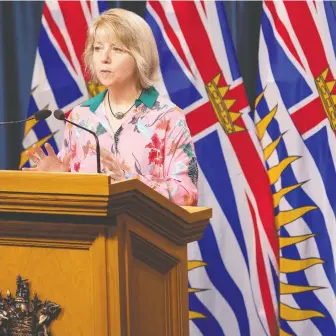  ?? DON CRAIG/GOVERNMENT OF B.C. ?? We all want a trusted adviser who champions our interests, just like the widely admired Dr. Bonnie Henry, B.C.’S health officer, who has shown calmness and compassion, says Tom Bradley.