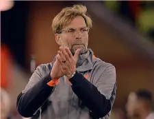  ?? EPA ?? Jürgen Klopp, 50 anni, allenatore tedesco del Liverpool