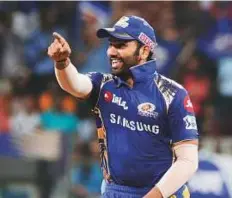  ?? AP ?? ■ Mumbai Indian’s skipper Rohit Sharma aims to make the best of the playing 11 to keep the chances alive.