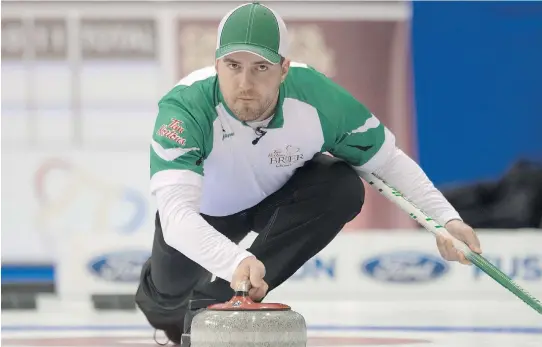  ?? THE CANADIAN PRESS/FILES ?? Skip Steve Laycock will still call the game but will switch to the set-up role and throw third rocks at the Olympic trials, which begin today in Ottawa.