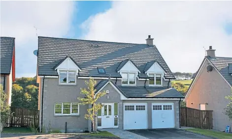  ?? ?? SPACE TO THRIVE: The stylish three-storey home on a small developmen­t in Inverurie is perfect for family life.