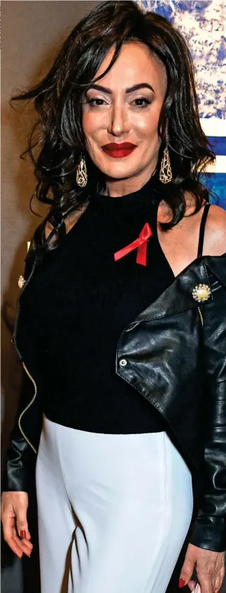  ??  ?? Fuller cheeks, higher brows: Nancy Dell’Olio, 56, at a charity event this week