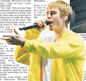  ??  ?? Bieber is set to hold his first concert in Israel in five years next May. Pamela Anderson accompanie­d by rescued dog Zorro deliver a 179,000-name petition to the High Commission of Mauritius, urging the country to implement a spay-and-neuter programme...