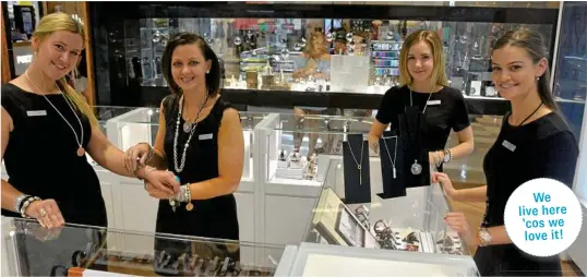  ?? PHOTO: KATE DODD ?? UNIQUE PIECES: Silver Shop staff (from left) Leah Gatfield, Mel Arkinstall, Ella Wright and Tayla Noll look at new pieces on display.