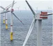  ?? FOTO: DPA ?? Senvion-Anlagen des OffshoreWi­ndparks „Nordsee 1“.