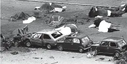  ??  ?? Shocking: Horrific aftermath of Hyde Park bombing in 1982