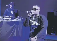  ??  ?? Nas performed a mixture of hits and tributes to his late idols