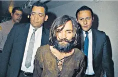  ??  ?? Craving fame: Charles Manson on his way to face charges of ordering the killings