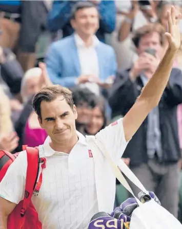  ?? ALBERTO PEZZALI/AP ?? Injured Roger Federer doesn’t believe he will be healthy enough to play at next year’s Wimbledon.