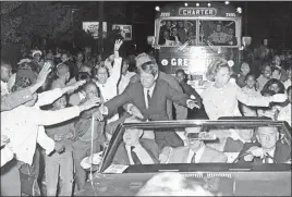  ?? [DISPATCH FILE PHOTO] ?? On May 13, 1968, Robert F. Kennedy campaigned in Columbus for the Democratic presidenti­al nomination. Within weeks, he was killed by an assassin in California.