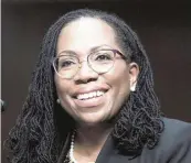  ?? TOM WILLIAMS AP ?? Judge Ketanji Brown Jackson at 2021 Senate Judiciary Committee hearing as part of her confirmati­on process to join the U.S. Court of Appeals for the D.C. Circuit.