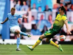  ?? (Getty) ?? Kevin De Bruyne scores a stunning goal