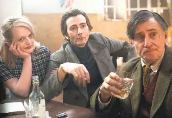  ?? Photos from Mostly British Film Festival ?? Elizabeth Moss, David Tennant and Gabriel Byrne in “Mad to Be Normal.”