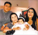  ??  ?? Adriann Gallegos, center, holds granddaugh­ter Emelene in a family photo with her son, Isaiah, and her daughter, Korinna. Gallegos family Family members remember Adriann Gallegos, who died in May