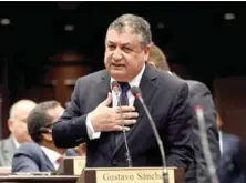  ??  ?? Gustavo Sánchez, vocero del bloque de diputados del PLD.
