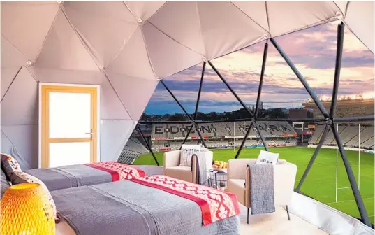  ??  ?? ”Staydium Glamping” is seen as part of the solution to Eden Park’s woes.