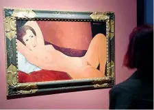  ?? (Ansa) ?? In mostra Una delle opere attribuite a Modigliani e sequestrat­e