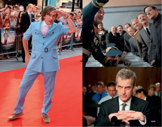  ??  ?? Clockwise from left: Steve Coogan as Alan Partridge arriving for the Alan Partridge: Alpha Papa premiere; The Death of Stalin; the famously potty-mouthed political aide Malcolm Tucker in The Thick of It.
