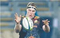  ??  ?? Out: Brodie Retallick picked up the only Chiefs’ try
