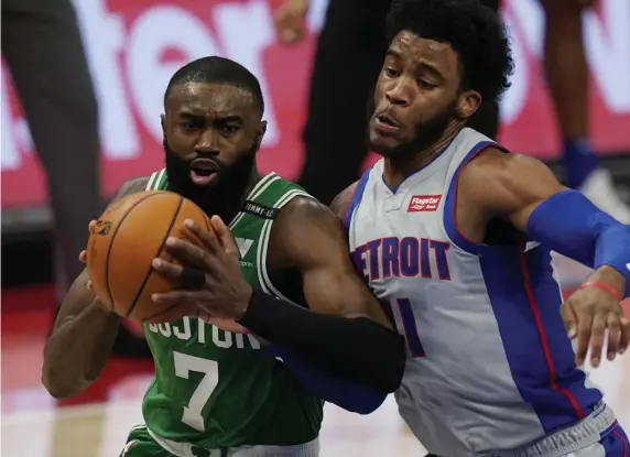  ?? AP ?? ‘BIG-TIME’: Celtics guard Jaylen Brown is off to an MVP-level start with a 28.0 points per game scoring average and nearly shooting 60% from the field.