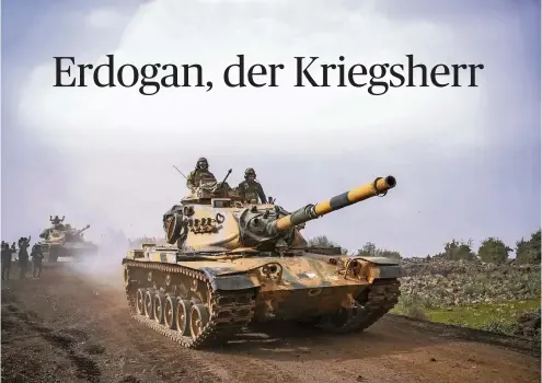 ?? FOTO: DPA ?? Türkische Panzer – hier das US-amerikanis­che Modell M 60 – rollen seit Tagen in der syrischen Region Afrin an.